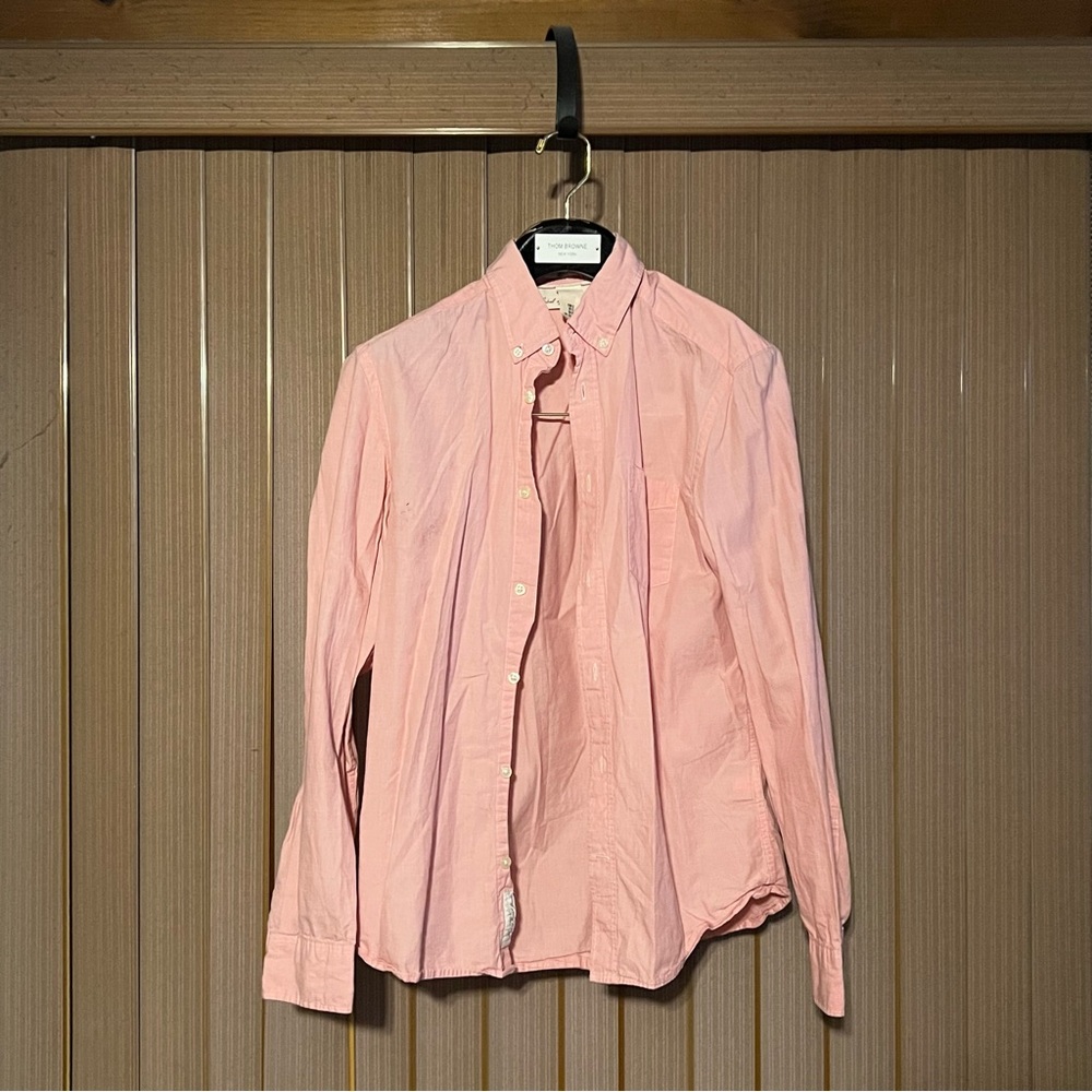 H&M Regular Fit Light Pink Long Sleeve Button Up Men’s Small Cotton Shirt